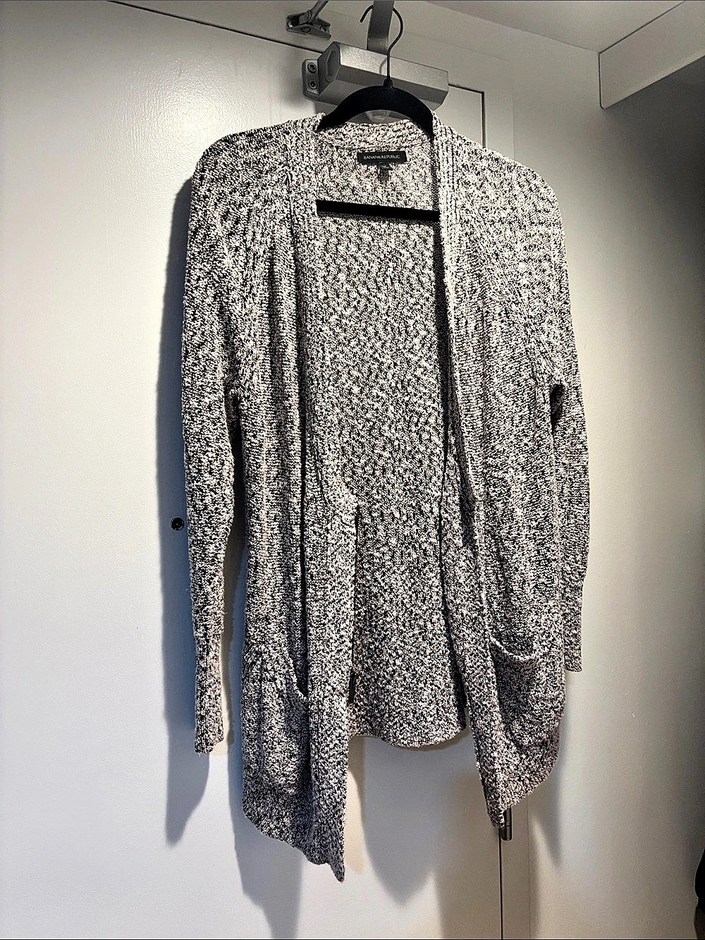 Banana Republic Knit Cardigan Black & White Size Small